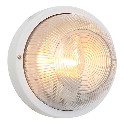 Eurolux - Round Plastic Plain Bulkhead Light 190mm White