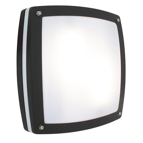Eurolux - Sidewalk Bulkhead Light 300mm Black 2xPL18w
