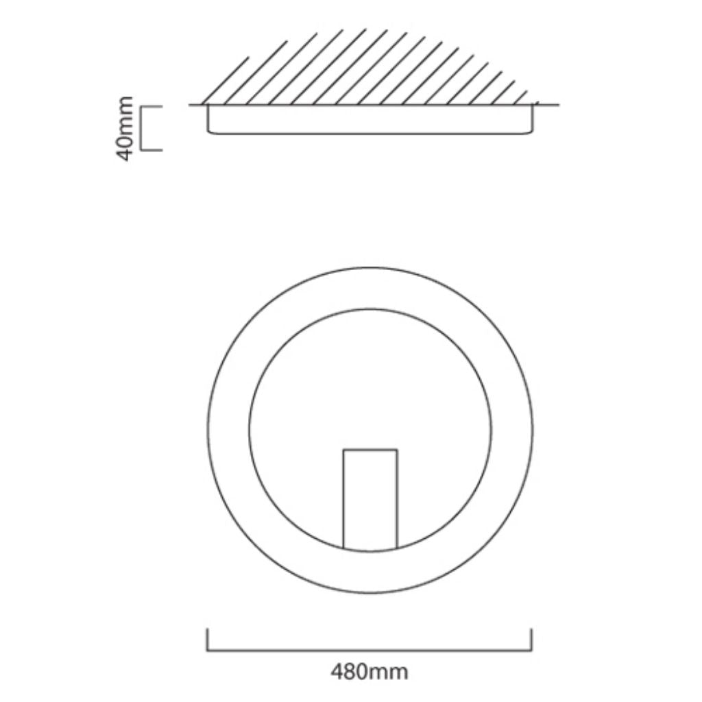 Eurolux - Alvendre-S Ceiling Light 480mm White - Lighting, Lights - C124_2