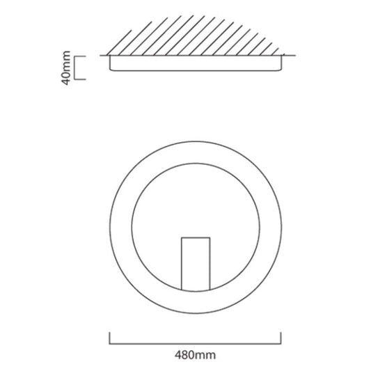 Eurolux - Alvendre-S Ceiling Light 480mm White - Lighting, Lights - C124_2
