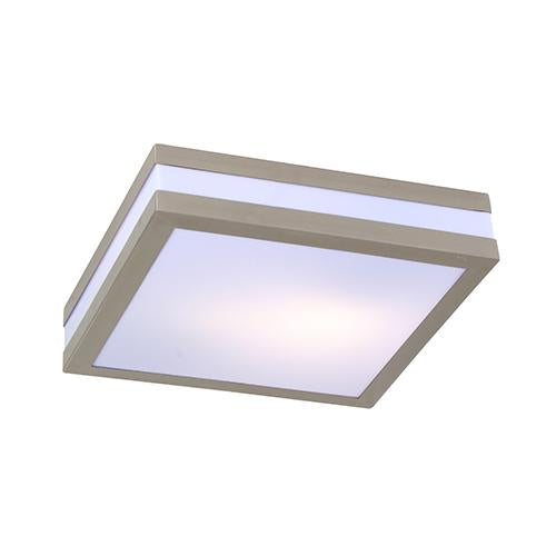 Eurolux - Bathroom Square Ceiling Light 285mm Stainless Steel