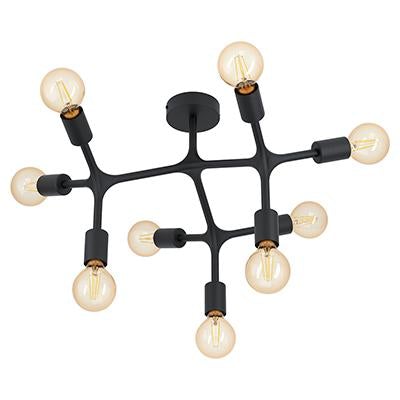 Eurolux - Bocadella1 9LT Ceiling Light 365mm Black