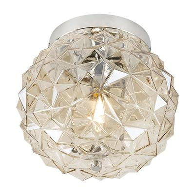 Eurolux - Glass Ceiling Light 250mm Chrome/Cognac