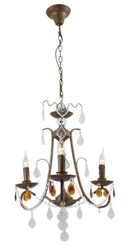 Eurolux - 3LT Chandelier 560mm Antique Brown