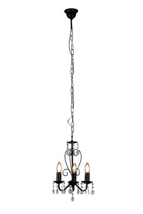 Eurolux - Cleo 3LT Chandelier 255mm Black