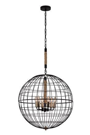 Eurolux - Sparta 6LT Chandelier 600mm Black