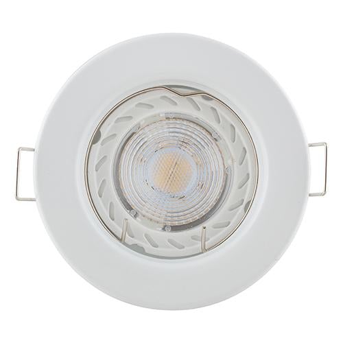 Eurolux - Downlight White L/Holder with LED GU10 5w