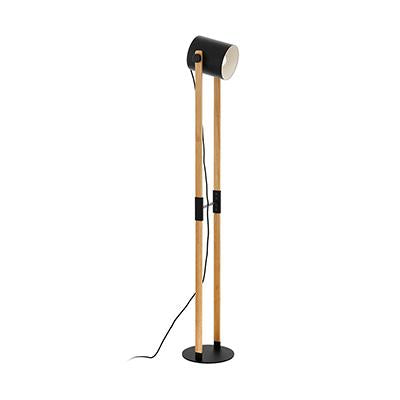 Eurolux - HornWood 1LT Floorlight 230mm Black/Wood