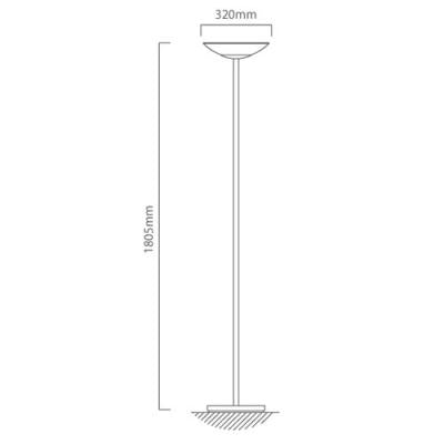 Eurolux - Up Floorlight 320mm Satin Chrome - Lighting, Lights - FL13SC