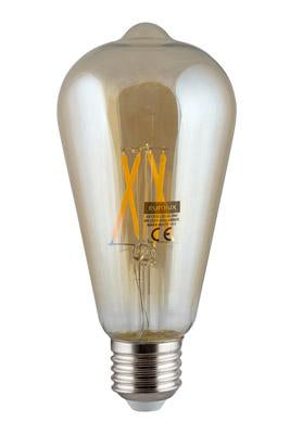 Eurolux - Amber LED Filament Pear E27 4w