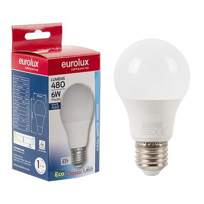 Eurolux - LED A60 Classic Core E27 6w 4000K Single Box