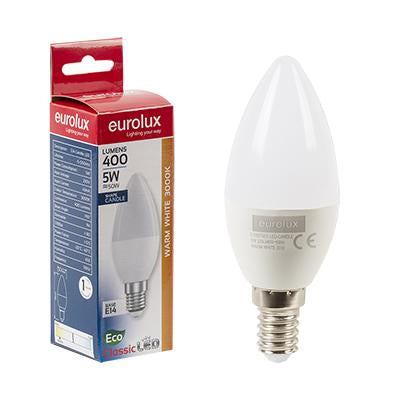 Eurolux - LED Candle Core E14 5w 3000K Single Box