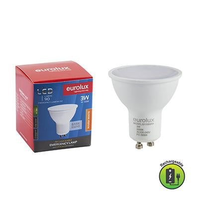 Eurolux - LED Rechargeables Lamp GU10 3w 3000K