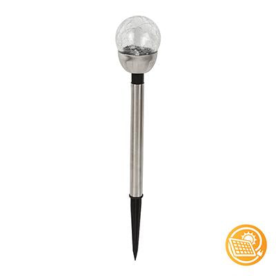 Eurolux - Solar Mini Crackle Ball Post Light