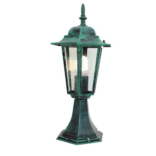 Eurolux - Lantern 6 Panel Pedestal Verde Green