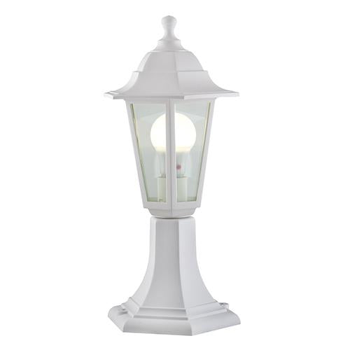 Eurolux - Plastic Lantern 6 Panel Pedestal White