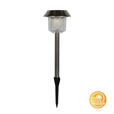 Eurolux - Solar Garden Spike 120mm Satin Chrome 4Pc