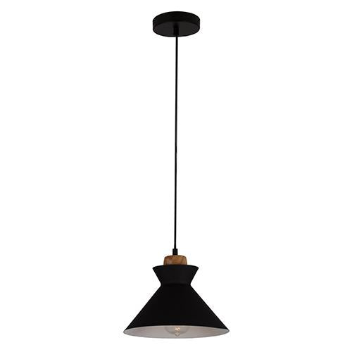 Eurolux - Charlotte Pendant 255mm Black/Wood