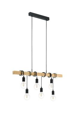 Eurolux - Townshend 6LT Pendant Black