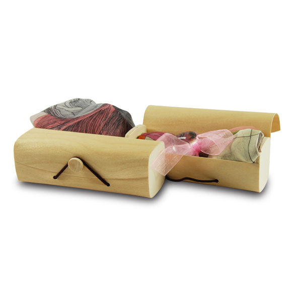 Polyester Silk Scarf in Recycled Wooden Box