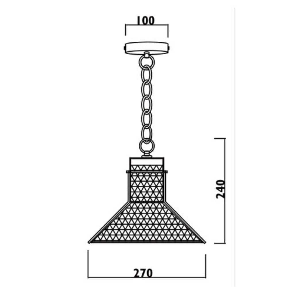 Radiant Ceiling Light Fixtures Radiant - Pendant Triangle Black - RP123