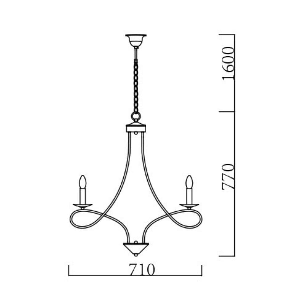 Radiant Home & Garden > Lighting > Lighting Fixtures > Chandeliers Radiant - 8Lt Chandelier Black - RCH116