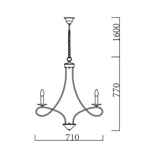 Radiant Home & Garden > Lighting > Lighting Fixtures > Chandeliers Radiant - 8Lt Chandelier Black - RCH116