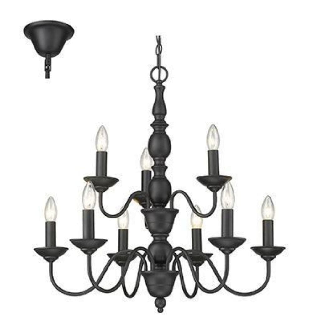 Radiant - 9LT Chandelier Black - RCH119