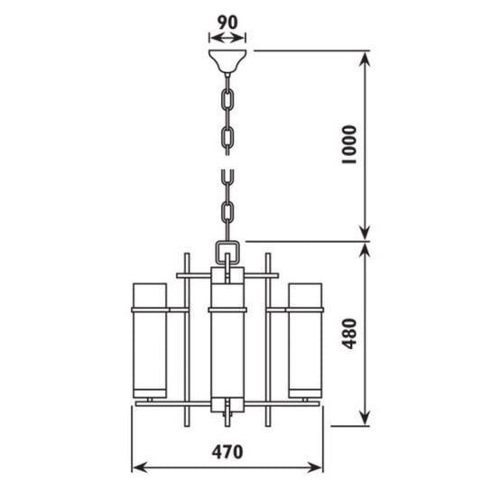 Radiant - Alberto 6LT Chandelier Brown - RCH71