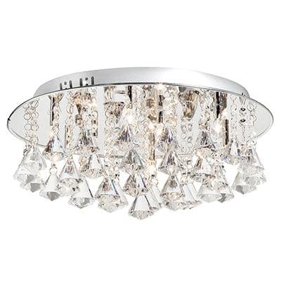 Radiant - Eltham Crystal 9LT Ceiling Light 420mm Chrome - RC121