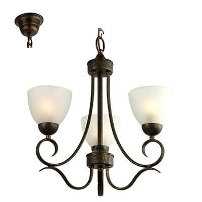 Radiant - Beau 3LT Chandelier 480mm Antique Bronze - RCH73ABZ