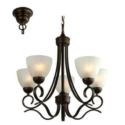 Radiant - Beau 5LT Chandelier Antique Bronze 5xE27 - RCH74ABZ