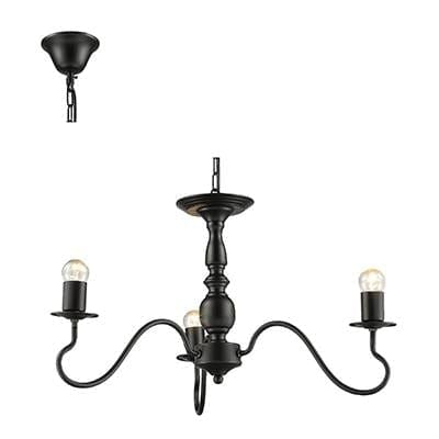 Radiant - Chandelier 3LT Black - RP184