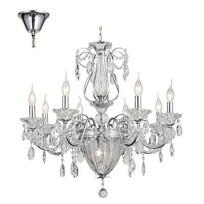 Radiant - Crystal 8LT Chandelier Chrome/Clear - RCH105