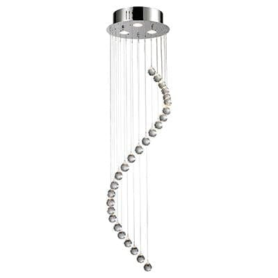 Radiant - Crystal Mini Swirl 4LT Chandelier Chrome - RP301