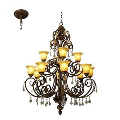 Radiant - Real 12LT Chandelier 1000mm Bronze - RCH42