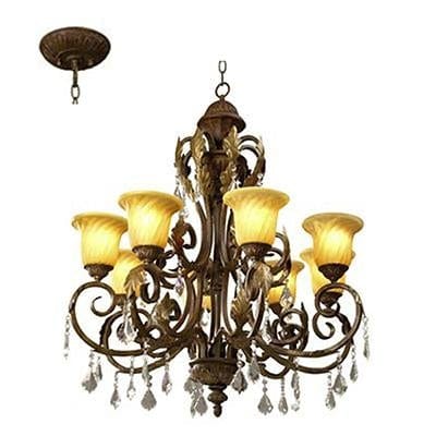 Radiant - Real 8LT Chandelier 800mm Bronze - RCH41
