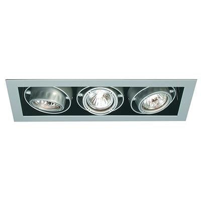 Radiant - Downlight 12v 50w x3 Rectangle Tilt Steel S/Silver - RD219
