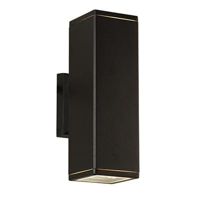 Radiant - Beam Square Wall Light Outdoor Black 2xGU10 - RW169B