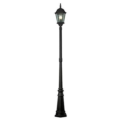 Radiant - Thames 1LT Pole Light 6 Panel 2215mm Black - RO246