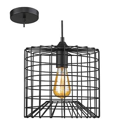Radiant - Grid Pendant Black 1xE27 - RP122