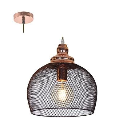 Radiant - Mesh Pendant 280mm Matt Black/Copper - RP291