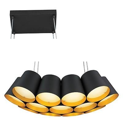 Radiant - Pendant 13LT Black Gold LED 13x6w - RP221