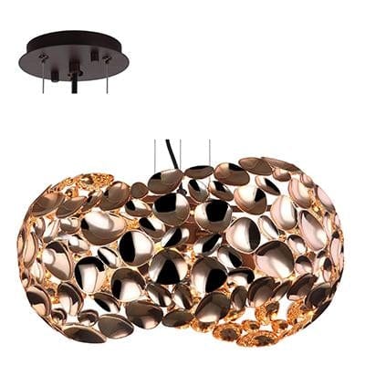 Radiant - Pendant Steel Rose Gold 3xE27 60w - RP243