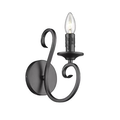Radiant - 1LT Wall Light Black 1xE14 - RP191