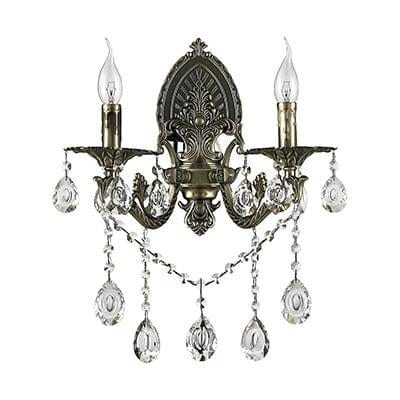Radiant - Barry 2LT Wall Light Antique Bronze 2xE14 - RW148