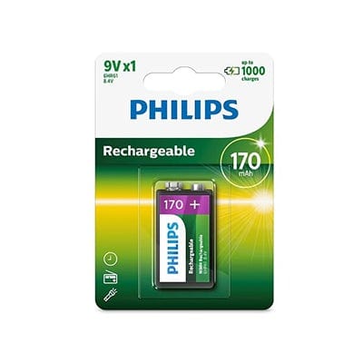 Philips Rechargeable 9V Battery 8.4V 1 Pack- AV709