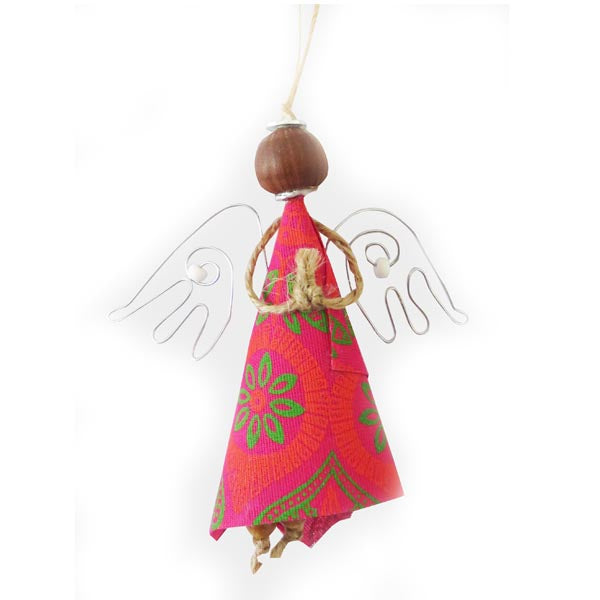 Shweshwe Angel in Pink