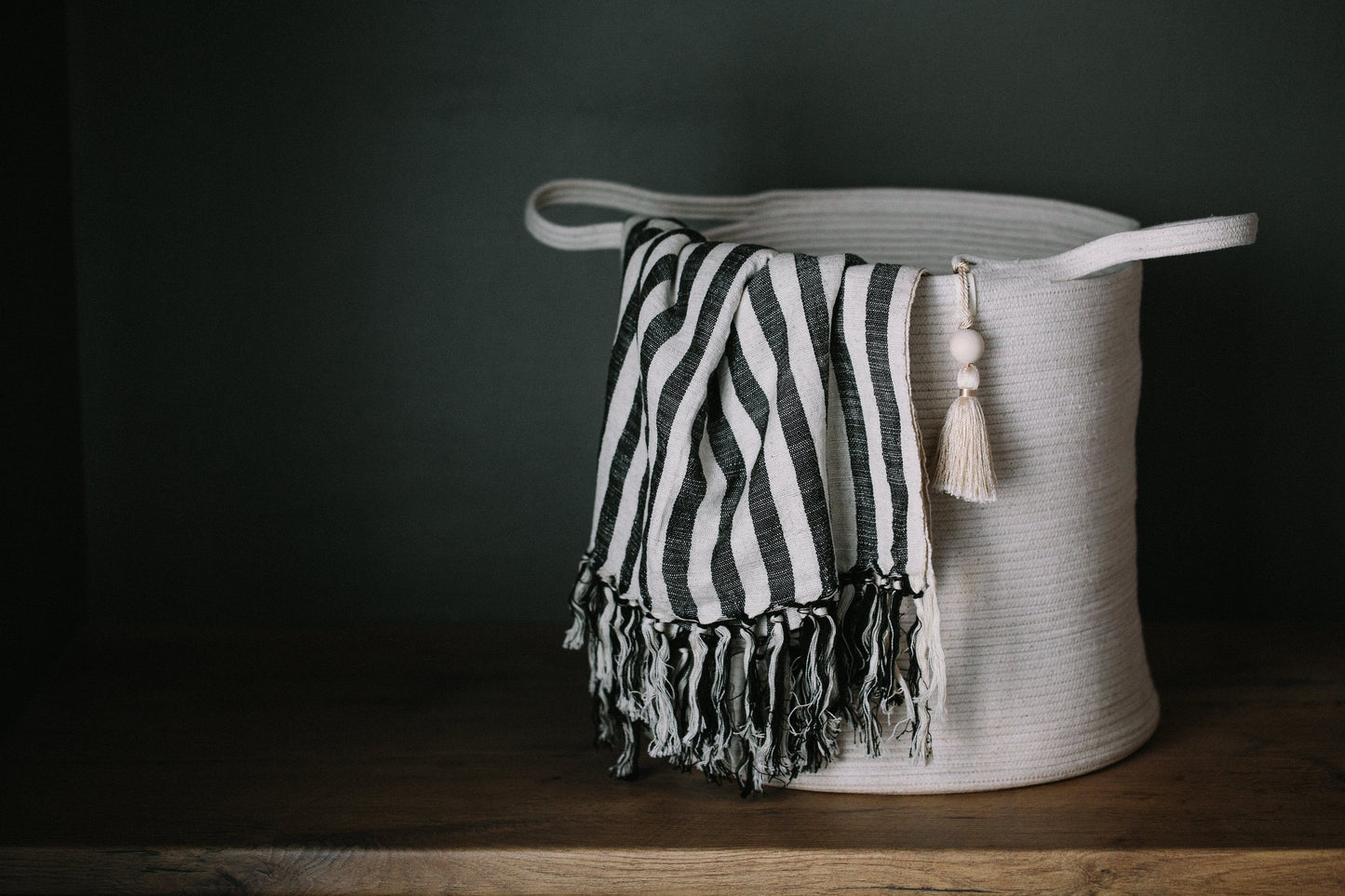 The Cotton Company Towels: Turkish The Cotton Company - Mediterranean Black Handwoven Bath Turkish Towel