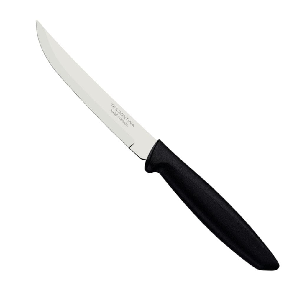 Tramontina Plenus Fruit Knife - Black (13 cm Smooth Blade) 12 Pack